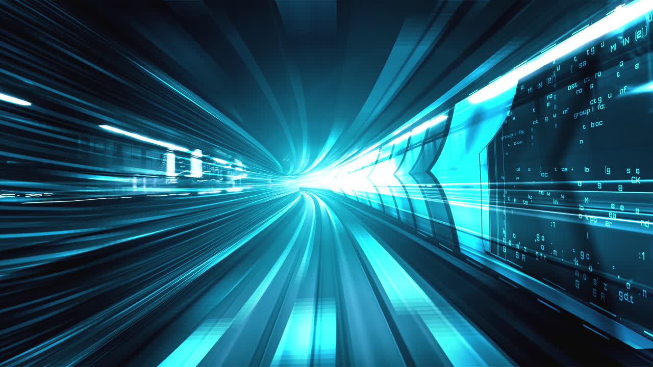 Digital data flow on road in concept of cyber global communication and coding