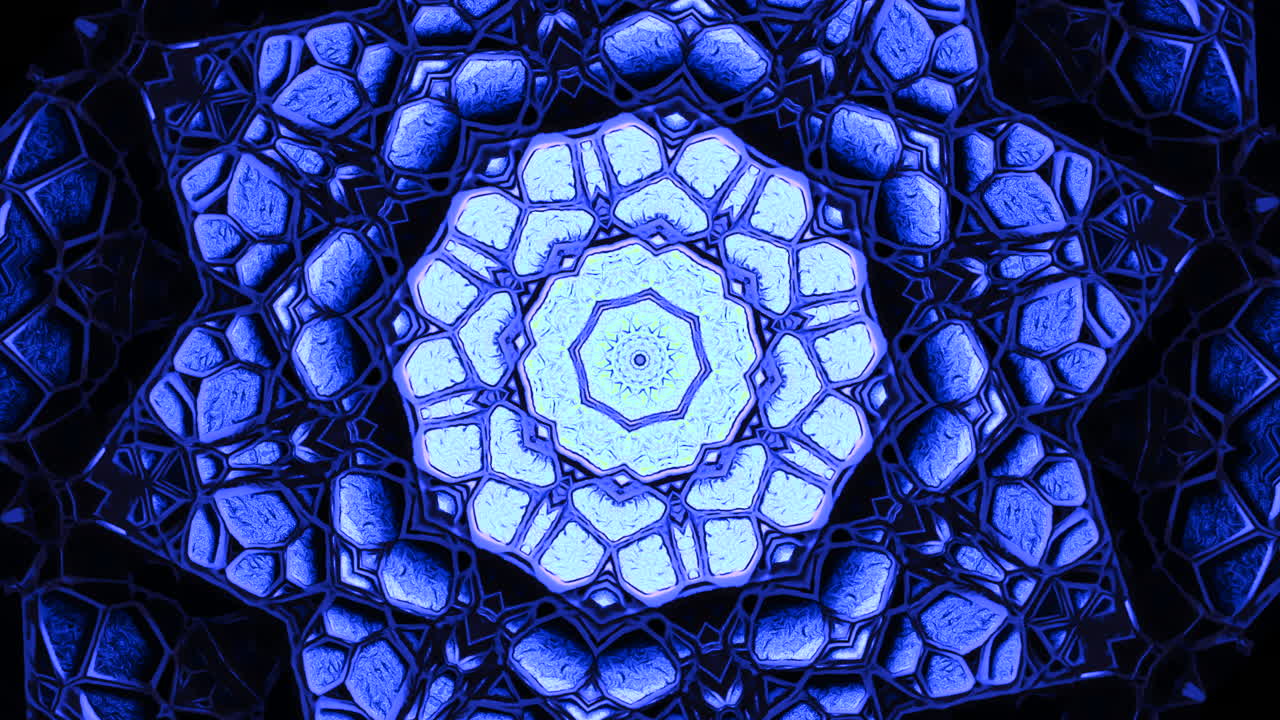patrón de mandala azul abstracto
