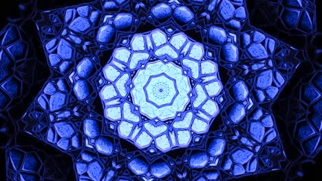 abstract blue mandala pattern