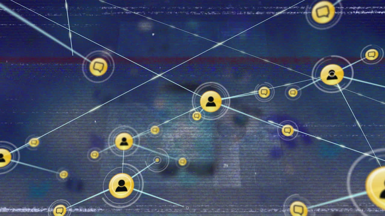 animación de la red de conexiones a través del procesamiento de datos