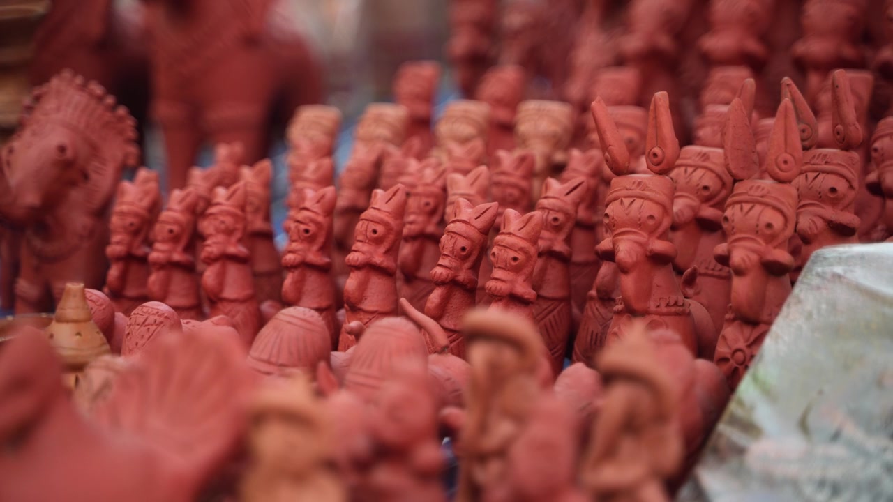El arte de terracota es una de las artes tradicionales de Bishnupur