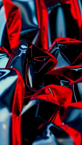 Abstract Red and Black Crinkled Material