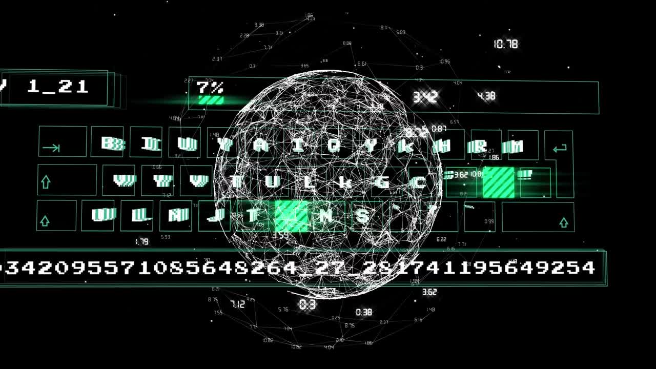 анимация цифрового замка на черном фоне с вращающимся предупреждением предупреждение стека казино