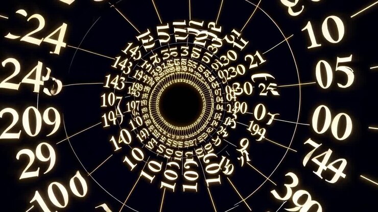 Mathematical golden ratio spiral revealing intricate proportions, glowing softly against deep shadowy cosmic background representing numerical harmony