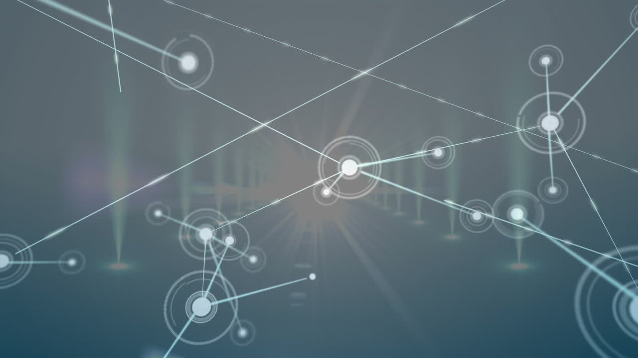 스포트라이트 행과 연결 네트워크의 애니메이션