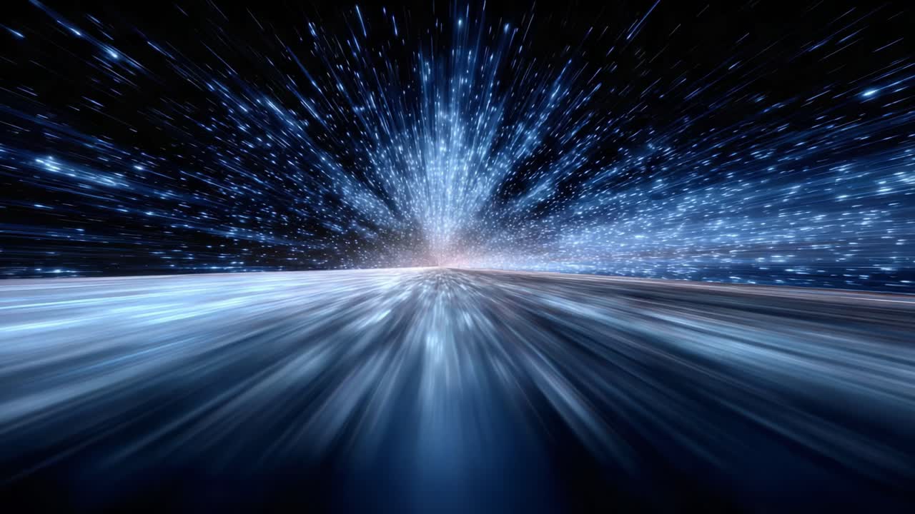 A Stunning Visual Representation of Speed and Motion Captured in Dynamic Frames, Showcasing the Illusion of Traveling through a Starry, Expansive Universe