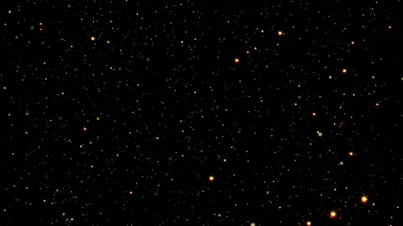 Abstract Particles with Stars. Glitter Background. Loop