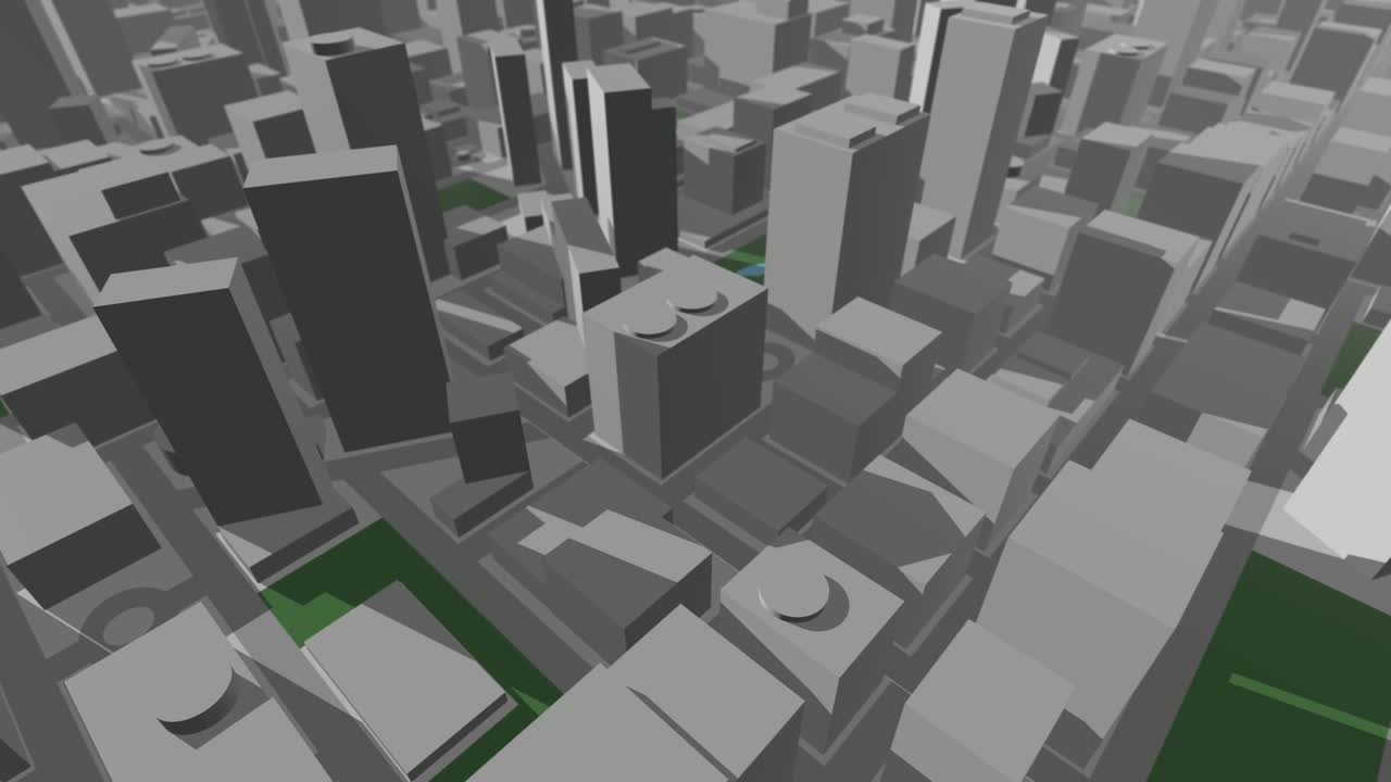 3d 도시 지도 비행