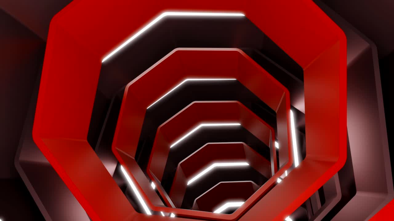 túnel hexagonal futurista