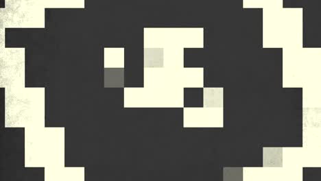 mysterious pixelated monochrome square with dot