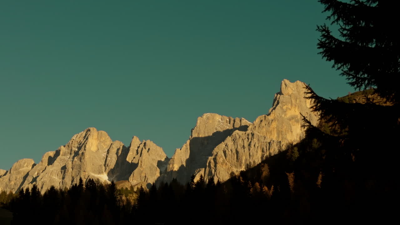 Sunrise or Sunset view of the Dolomites