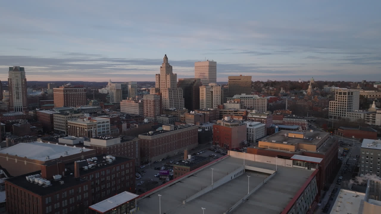 Il centro di Providence al crepuscolo. Scatto realizzato in una sera d'autunno nel Rhode Island.