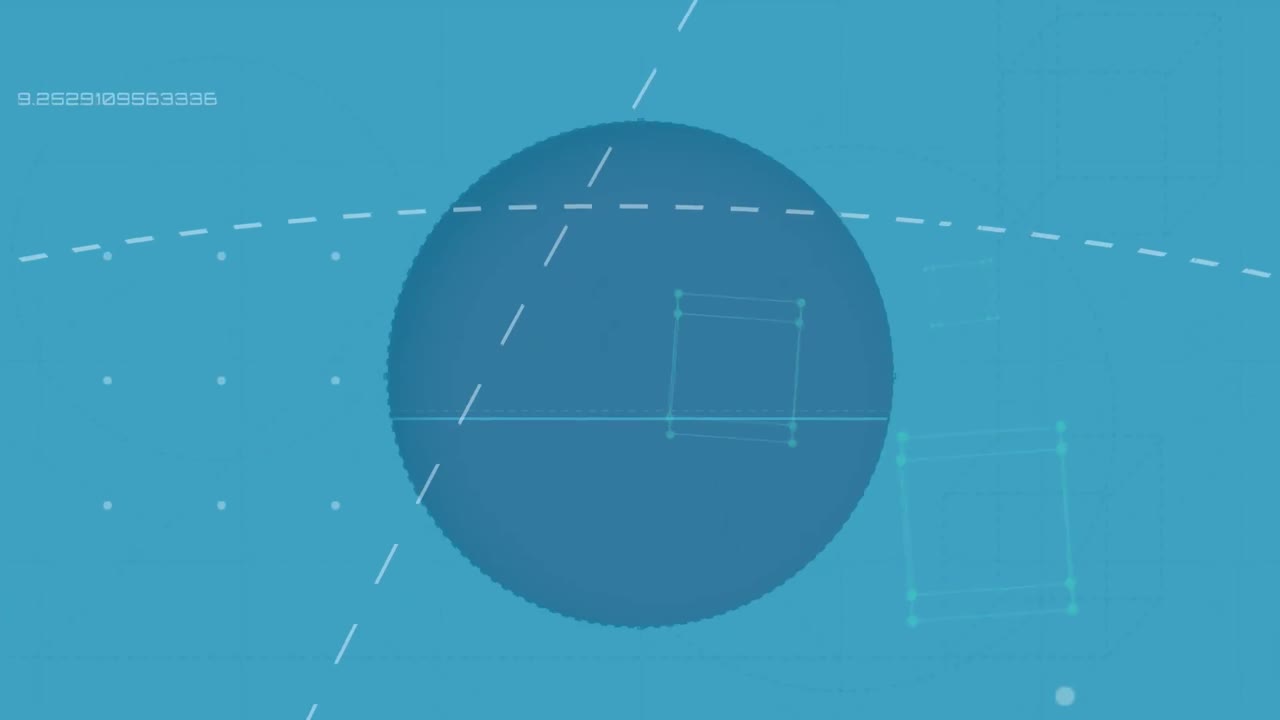 파란색 배경에 연결 및 화살표의 네트워크에 대한 지구의 애니메이션