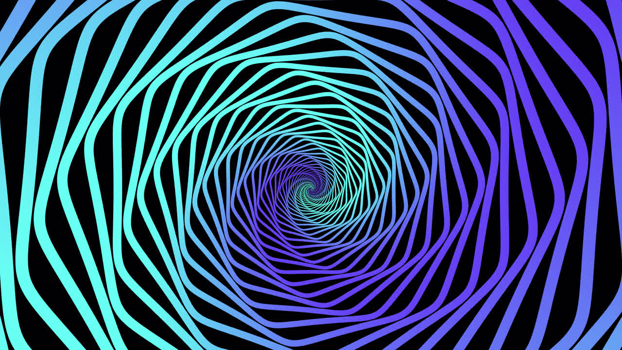 Hypnotic Blue and Purple Geometric Spiral Abstract Background