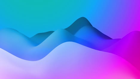 4k abstracto en bucle fondo fantástico con olas. gradiente azul púrpura líquido de pintura con brillo interno forma colinas o picos que cambian suavemente en el ciclo. hermosas transiciones de color.