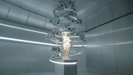 statue of liberty sculpture installation