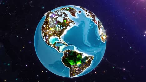 la tierra cristalizada en el espacio