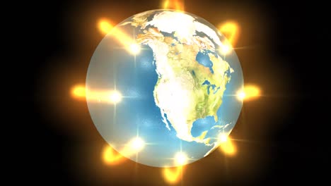 animación en 3d del mundo