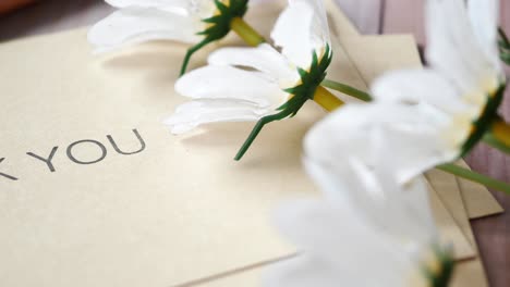 thank you card with flowers