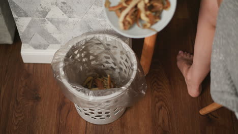 disposing of fruit and vegetable peels