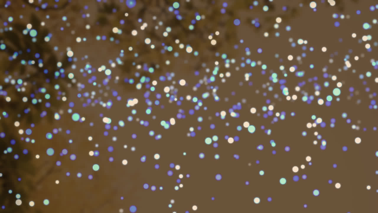 Animation of flickering spots on tree in background
