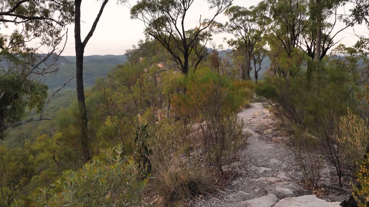 Walking trail at sunset, Isla Gorge, Queensland, Australia