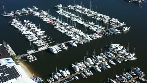 southport yacht club from the air, luxury yachts and boats