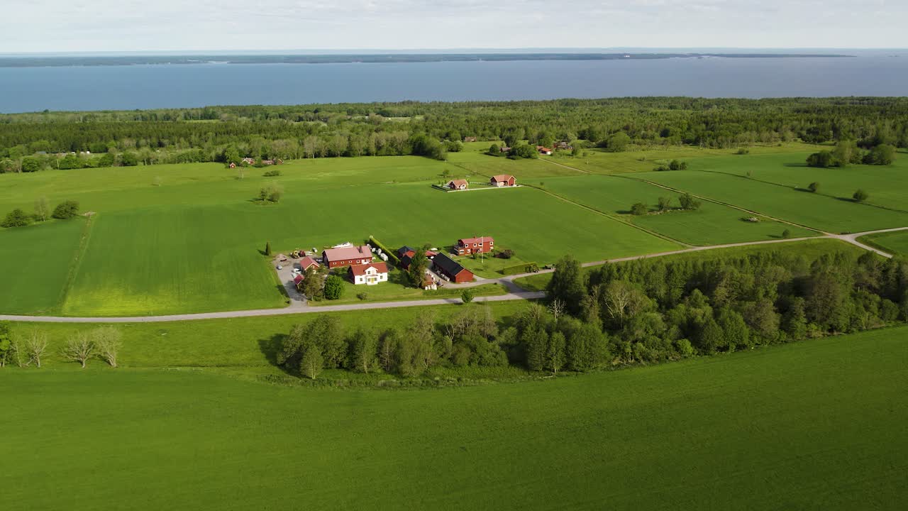 Kinnekulle flat-topped mountain in the county of Västergötland, Sweden