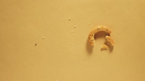 una animación de galletas secas en forma de anillo