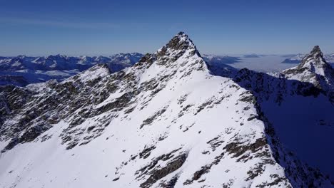 alpine peaks in winter