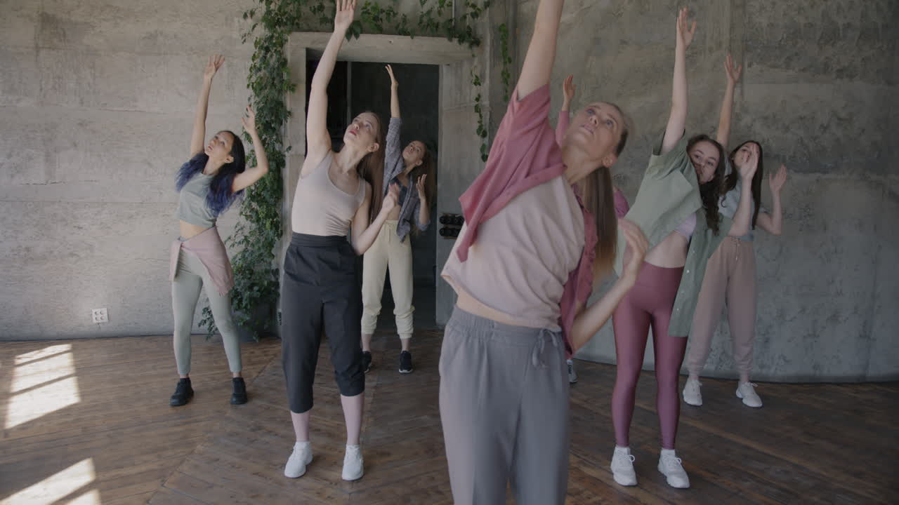 Women in a dance class