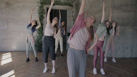women in a dance class