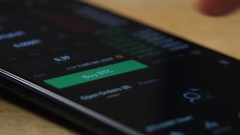 Cryptocurrency App on Mobile Phone