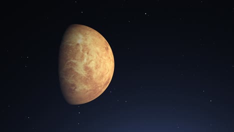 planet venus moving  in space