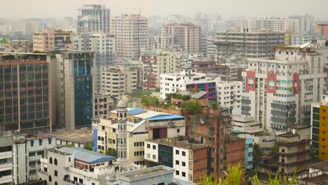 dense cityscape of dhaka, bangladesh