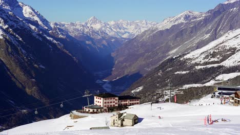 ski resort of riffelberg near zermatt in the swiss alps