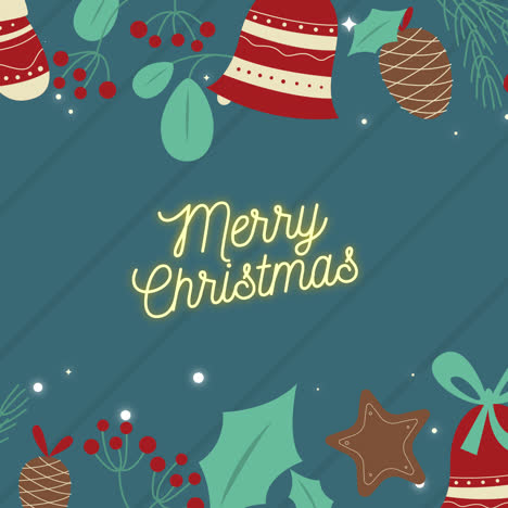 merry christmas illustration with decorations