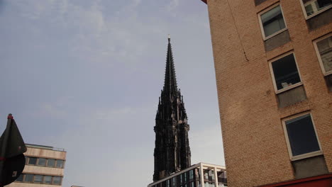 hamburg germany st nikolai memorial church on a