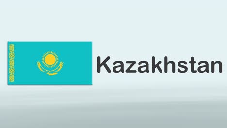 3d-Presentation-promo-intro-in-white-background-with-a-colorful-ribon-of-the-flag-and-country-of-Kazakhstan