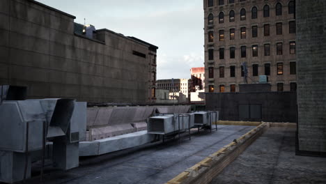 view of the city from a rooftop