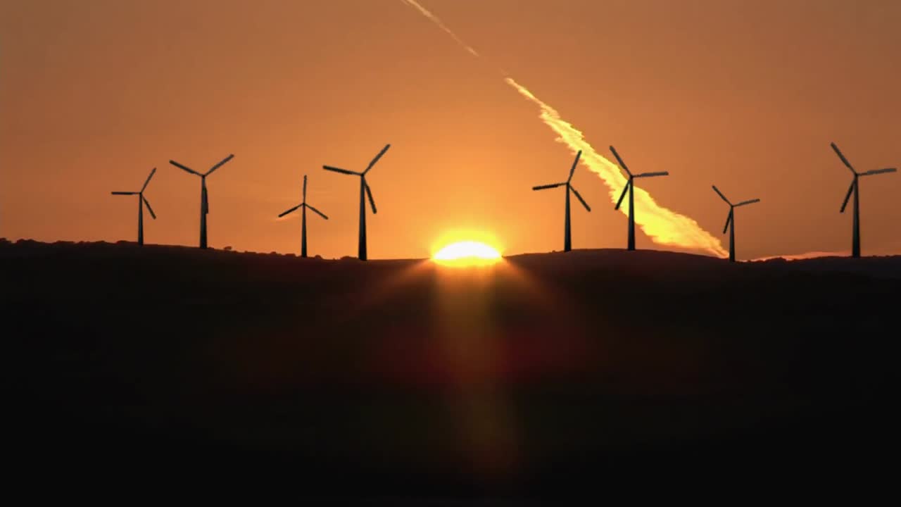 Sillhouetted Wind Turbines