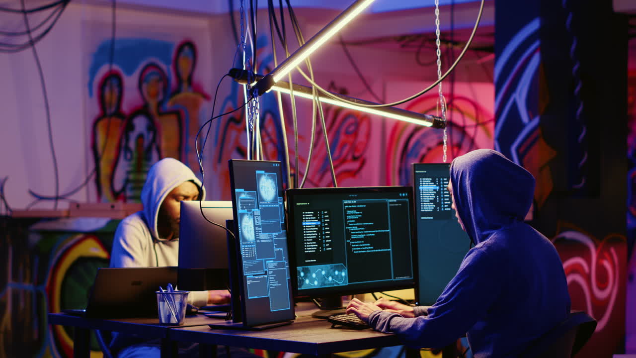 los hackers escapan después de robar datos.