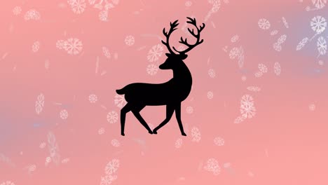 Animation-of-reindeer-over-snow-falling