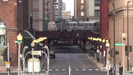 train in urban city elevated subway