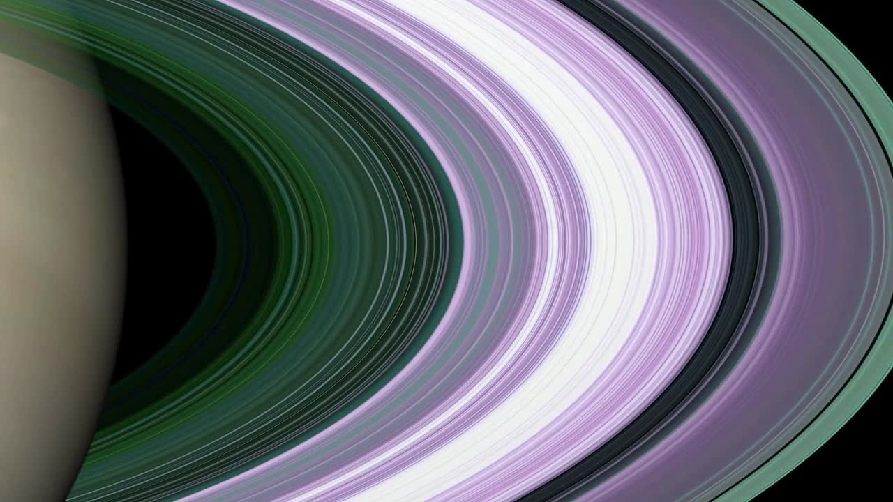 los anillos del planeta saturno aislados en fondo negro