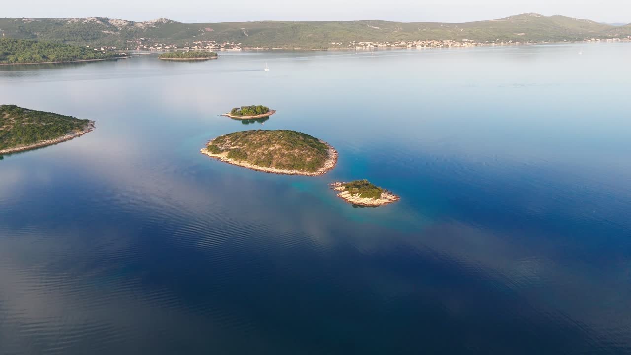 Marvelous aerial view on Croatian sea landscape and Mediterranean coastline