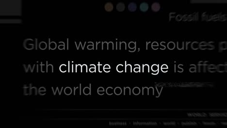 titulares de los medios con el cambio climático el calentamiento global bucle sin fisuras