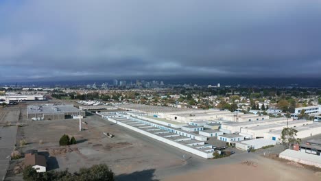 naval base and business near an installation of battleships