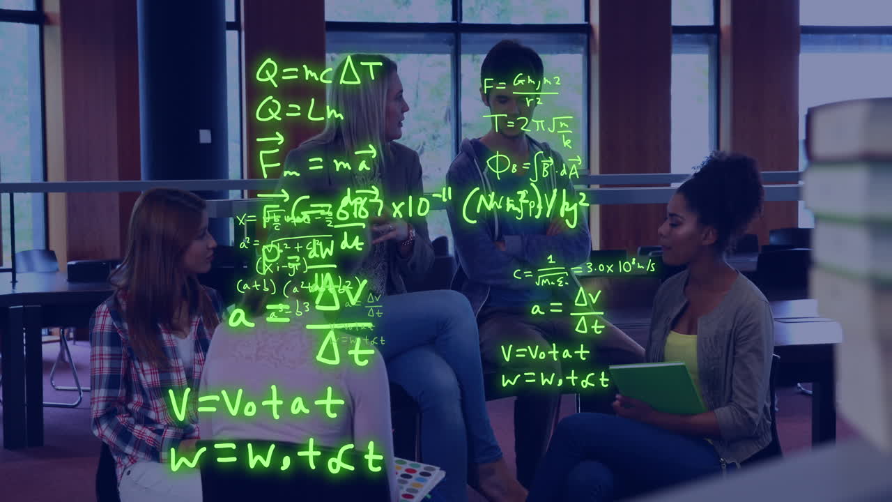 Animation of equations and data processing over diverse students