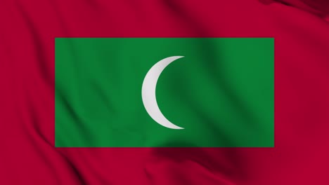 maldives flag seamless waving animation